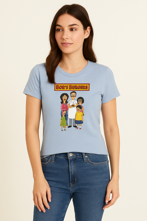 Forever 21 Women's Light Blue Bob's Burgers Family T-shirt | Forever 21 In Lebanon