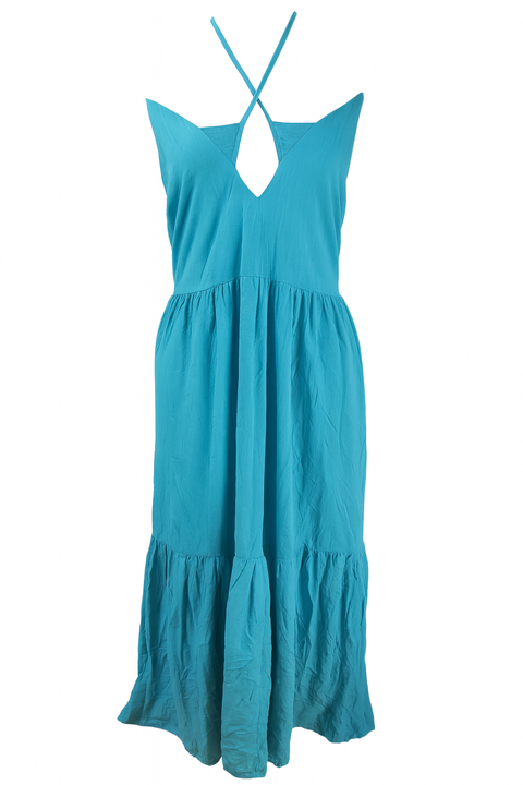 Forever 21 Women's Aqua Sleeveless Long Dress |Forever 21 In Lebanon