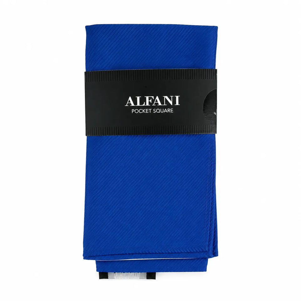 Alfani Men's Blue Subtle Texture Solid Silk Pocket Square | Alfani In Lebanon