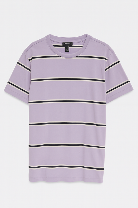 Forever 21 Men's Purple-Multi Striped T-Shirt |Forever 21 In Lebanon