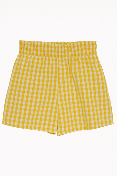 Forever 21 Women's Yellow & White Checkered Short |Forever 21 In Lebanon
