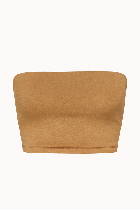 Forever 21 Women's Beige Strapless Crop Top |Forever 21 In Lebanon