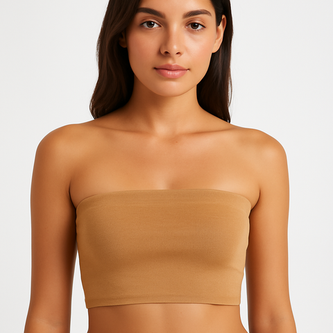 Forever 21 Women's Beige Strapless Crop Top |Forever 21 In Lebanon