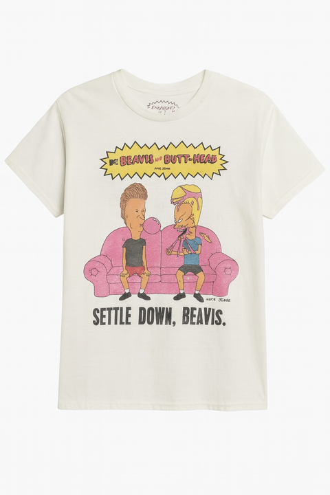 Forever 21 Women's White Beavis and Butthead T-shirt | Forever 21 In Lebanon