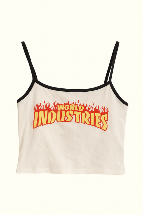 Forever 21 Women's White Printed Sleeveless Crop Top  |Forever 21 In Lebanon
