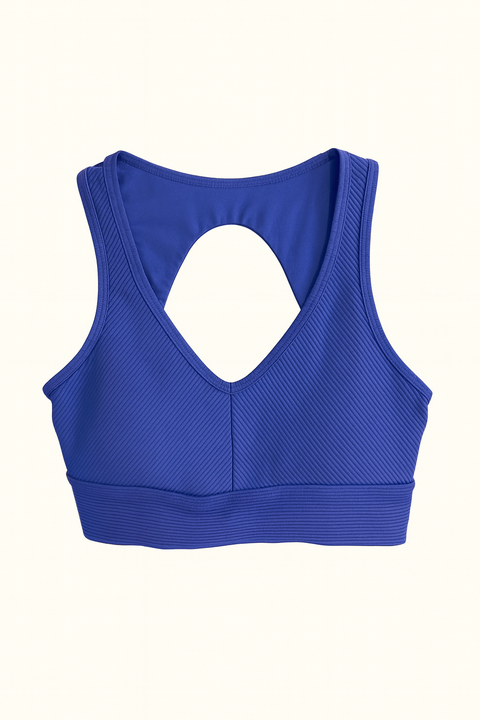 Forever 21 Women's Royal Blue Sleeveless Open Back Crop Top | Forever 21 In Lebanon
