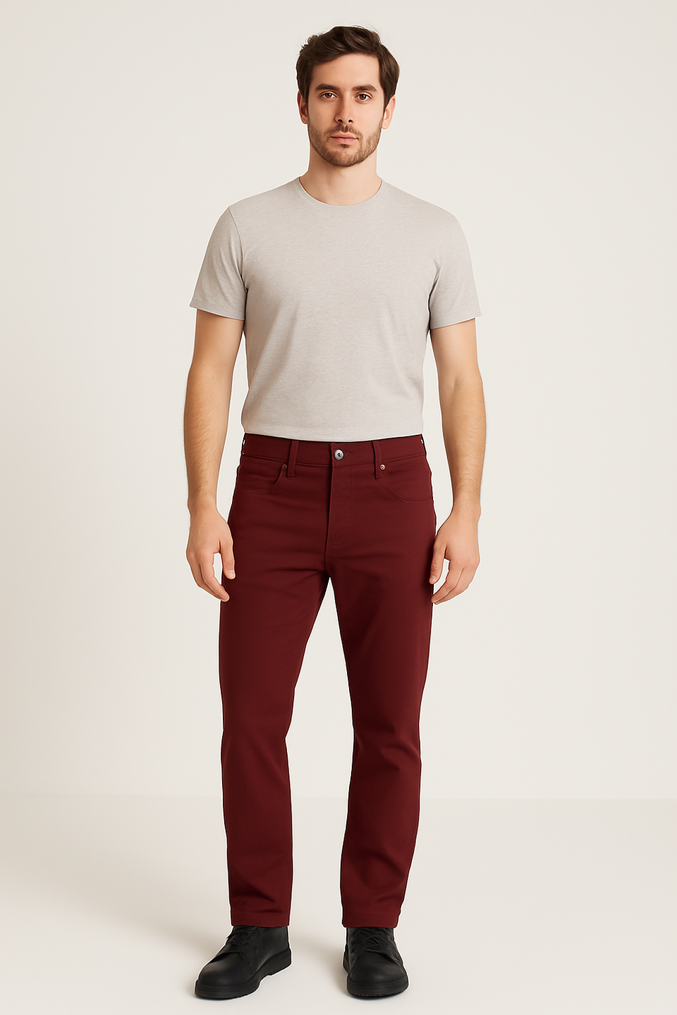 Wrangler Men's Burgundy Greensboro Regular Straight Pants | Wrangler In Lebanon