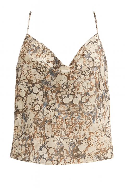 Forever 21 Women's Ivory-Multi Printed Open-Back Blouse |Forever 21 In Lebanon