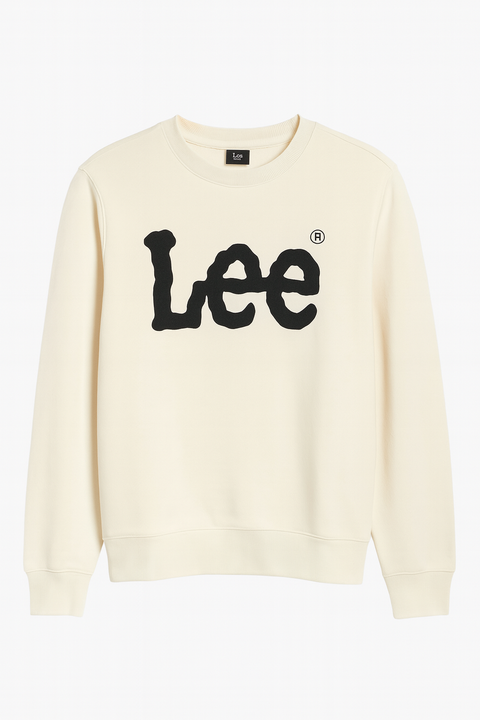 Lee Men's White Long Sleve Regular Fit Sweatshirt | Lee In Lebanon