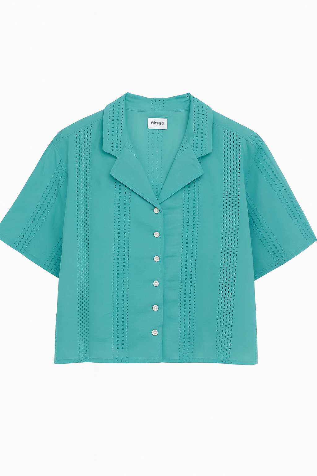 Wrangler Women's Blue Turquoise Oversized Resort Short Sleeve Shirt | Wrangler In Lebanon