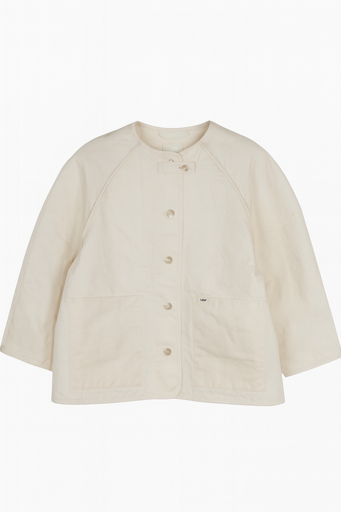 Lee Women's White Ecru Cotton Liner Jacket | Lee In Lebanon