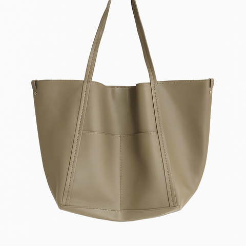 C & A Women's Khaki Green Leather Tote Bag |C & A In Lebanon