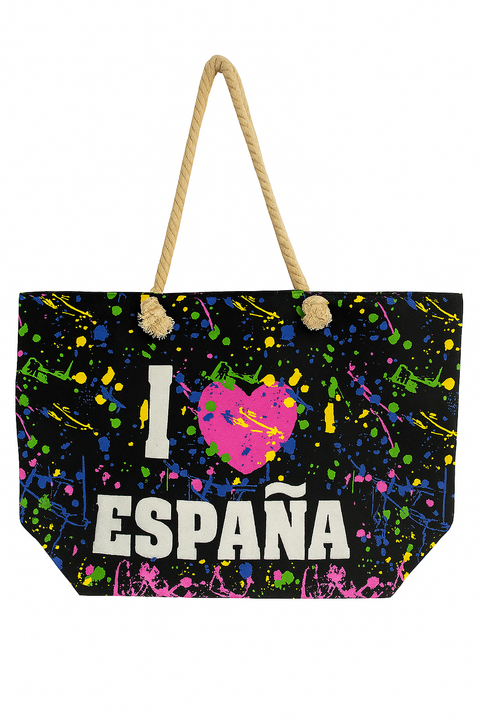 Mejorada Women's Black Printed Tote Bag |Mejorada In Lebanon