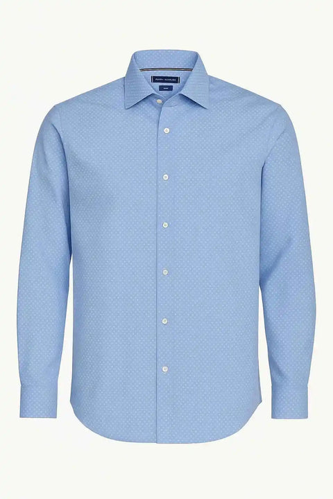 Tommy Hilfiger Men's Blue Printed Long Sleeve Shirt | Tommy Hilfiger In Lebanon