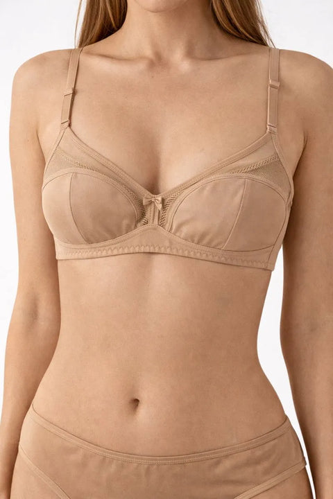 Demar Women's Beige Cutout Bra | Demar In Lebanon