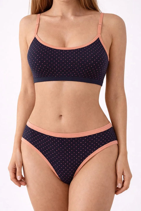 Demar Women's Navy & Pink Underwear Set | Demar In Lebanon