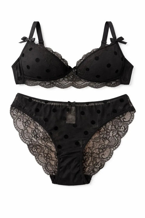 Demar Women's Black Lace Lingerie Set | Demar In Lebanon