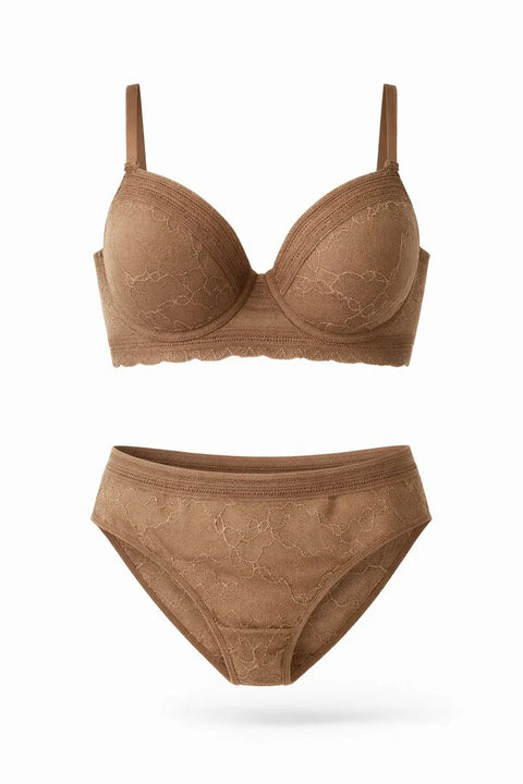 Demar Women's Blonde Allover 2 Piece Lingerie Set | Demar In Lebanon