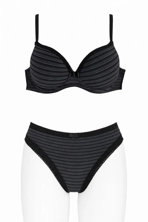 Demar Women's Vigore Striped 2 Piece Lingerie Set | Demar In Lebanon