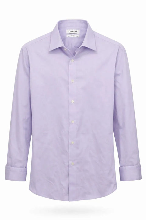 Calvin Klein Men's Purple Steel Regular Fit Long Sleeve Dress Shirt|Calvin Klein In Lebanon
