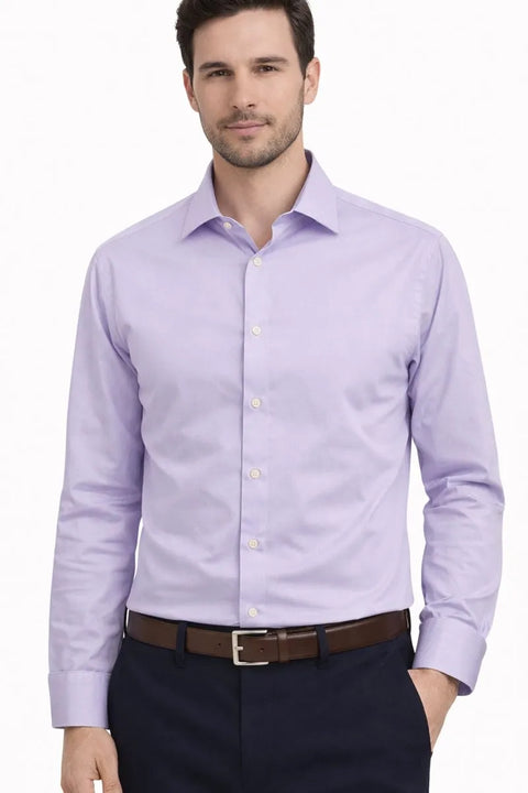 Calvin Klein Men's Purple Steel Regular Fit Long Sleeve Dress Shirt|Calvin Klein In Lebanon
