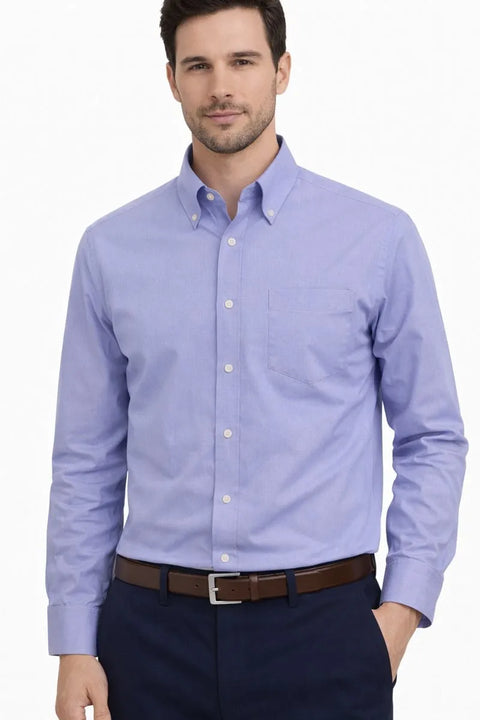 Tommy Hilfiger Men's Blue Regular Fit Stretch Shirt | Tommy Hilfiger In Lebanon