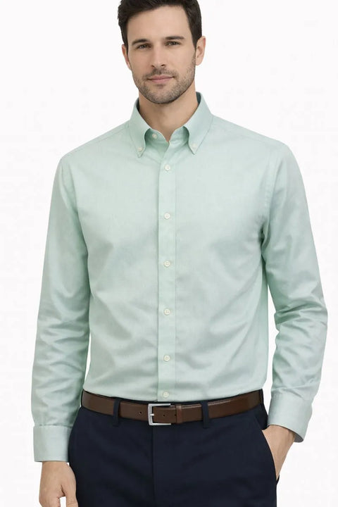 Michael Kors Men's Light Green Regular Fit Shirt | Michael Kors In Lebanon