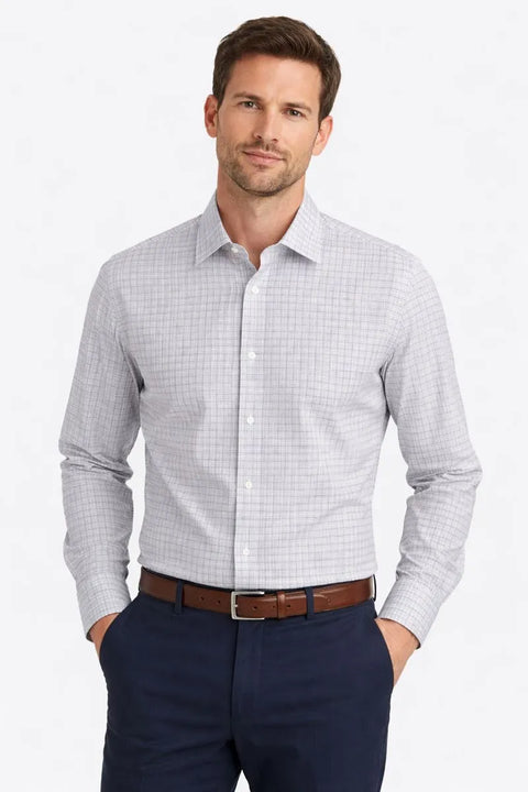 Van Heusen Men's Multicolor Regular Fit Flex Collar Stretch Check Shirt | Van Heusen In Lebanon