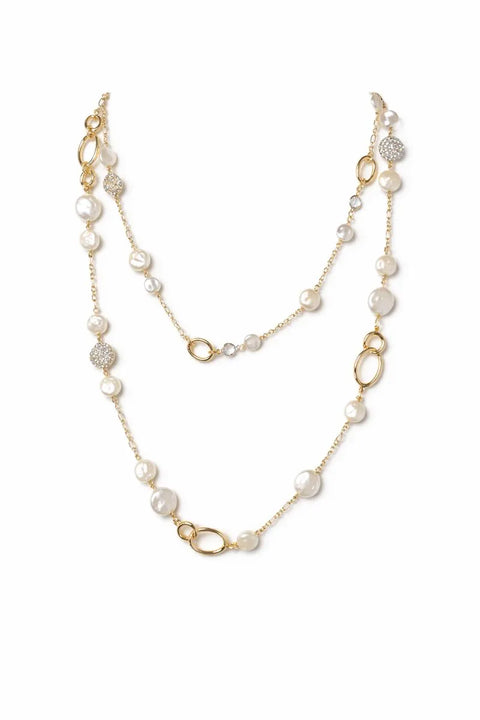 Anne Klein Women's Gold Tone Pearl And Stone Necklace | Anne Klein In Lebanon