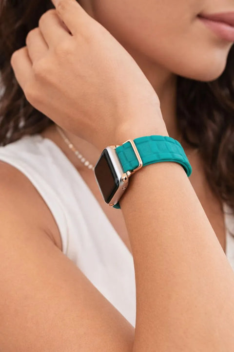 Coach Women's Green Silicone Band for Apple Watch |Coach In Lebanon