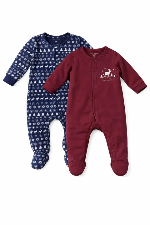 Sinsay Fox & Bunny Multicolor Babies Pack Of 2 Sleepsuits | Sinsay In Lebanon