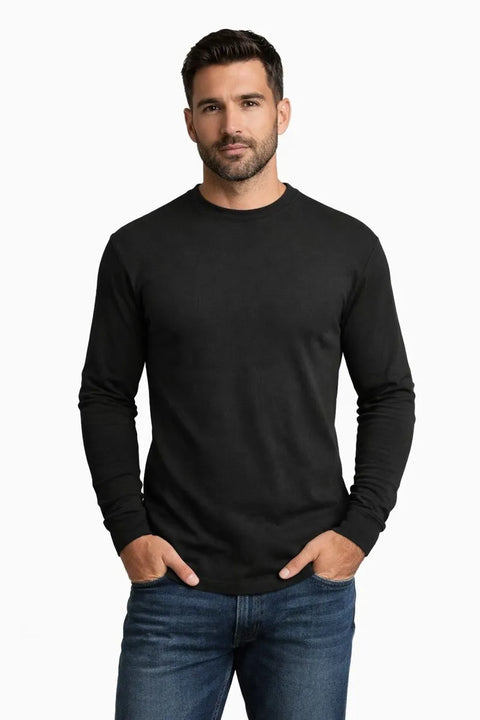 Galaxy by Harvic Men's Black Waffle Thermal Blouse | Galaxy by Harvic In Lebanon
