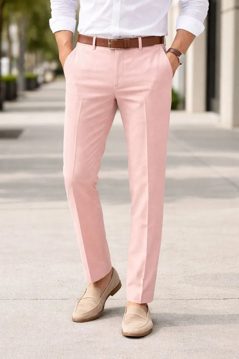 Bar III Men's Pink Slim-Fit Linen Suit Pants |Bar III In Lebanon