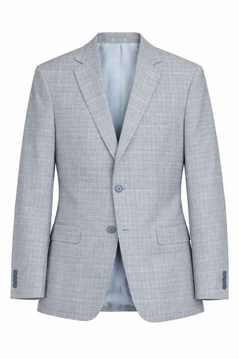 Alfani Men's Light Blue Slim Fit Stretch Plaid Suit Blazer | Alfani In Lebanon