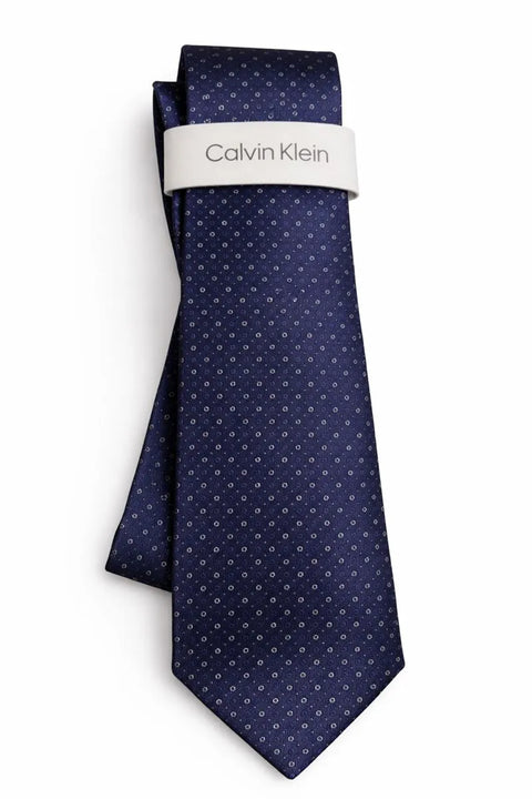 Calvin Klein Men's Navy And Dark Purple Ashton Micro-Dot Tie | Calvin Klein In Lebanon