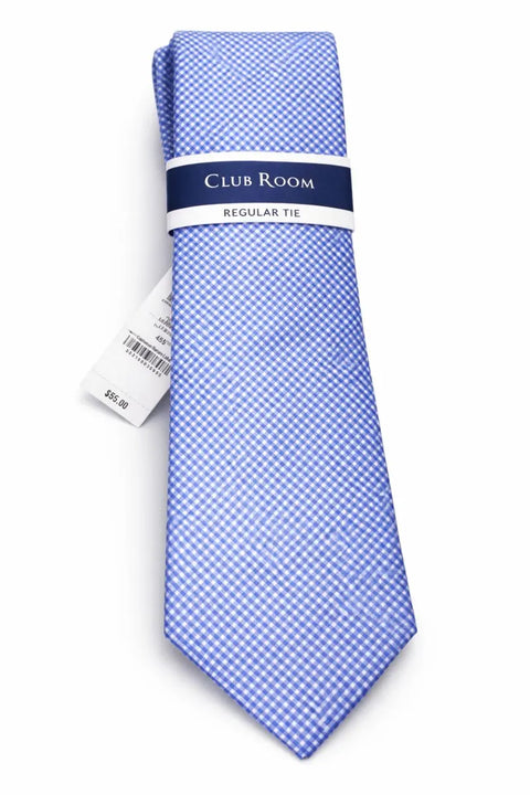 Club Room Men's Blue Micro Grid  Regular Tie |Club Room In Lebanon