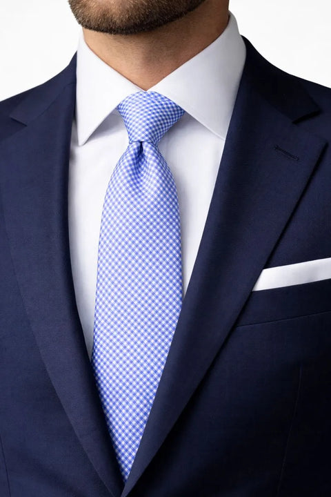 Club Room Men's Blue Micro Grid  Regular Tie |Club Room In Lebanon