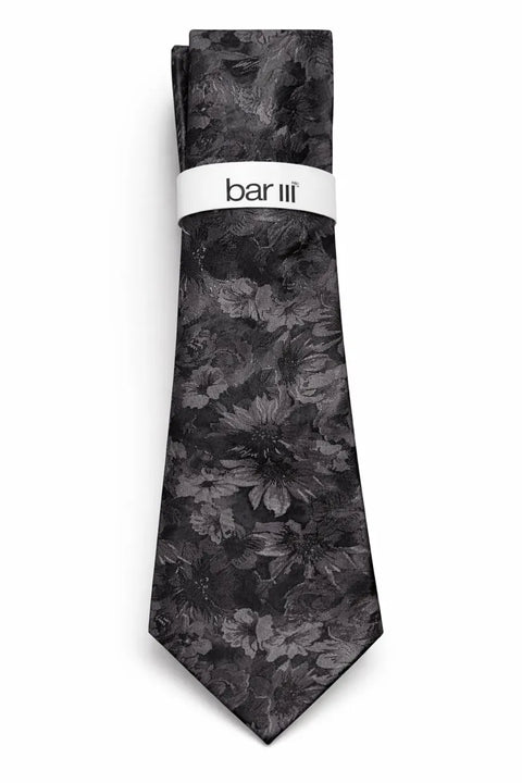 Bar III Men's Black Cartozian Botanical Tie  | Bar III  In Lebanon