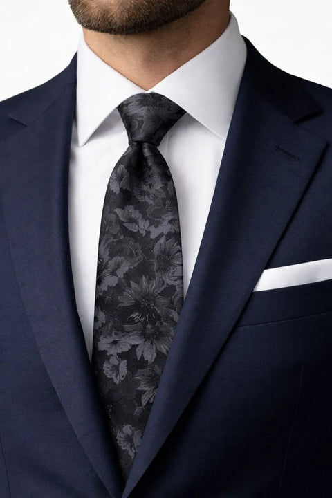 Bar III Men's Black Cartozian Botanical Tie  | Bar III  In Lebanon