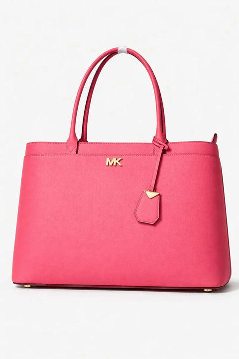 Michael Kors Women's Fuchsia Maddie Leather Tote Bag | Michael Kors In Lebanon