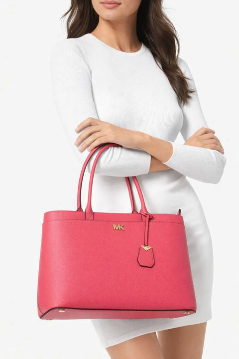 Michael Kors Women's Fuchsia Maddie Leather Tote Bag | Michael Kors In Lebanon