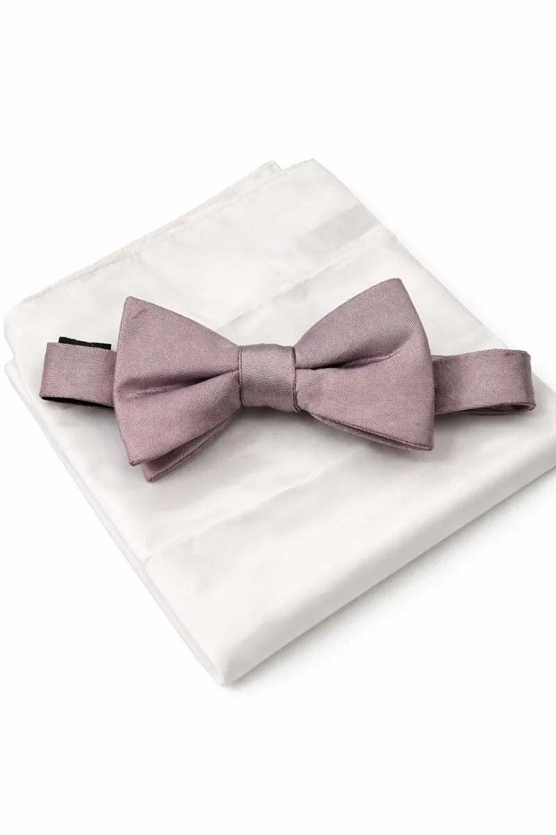 Alfani Men's Dusty Rose Pre-Tied Bow Tie & White Solid Pocket Square Set | Alfani In Lebanon