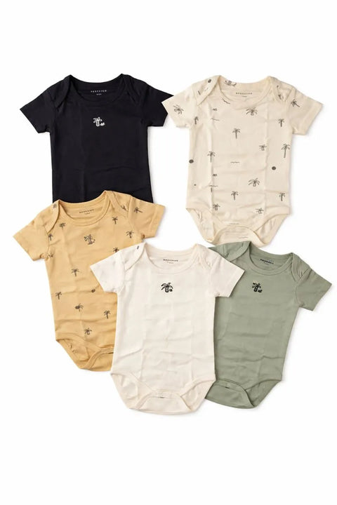 Reserved Baby Multicolor 5 Pieces Pack Bodysuits | Reserved In Lebanon