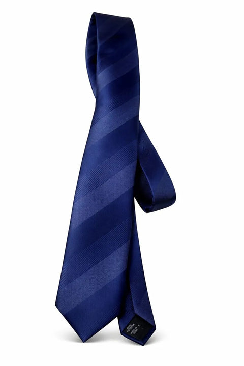Alfani Men's Navy Slim Textured Stripe Tie  | Alfani In Lebanon