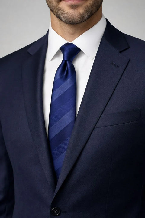 Alfani Men's Navy Slim Textured Stripe Tie  | Alfani In Lebanon