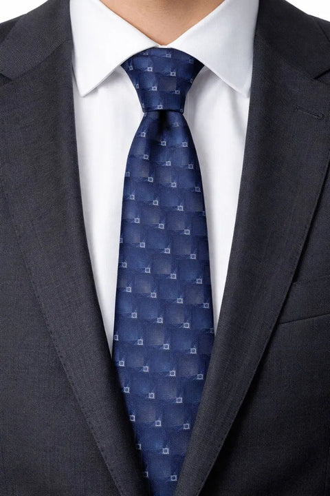 Alfani Men's Navy Aster Geo-Pattern Tie | Alfani In Lebanon