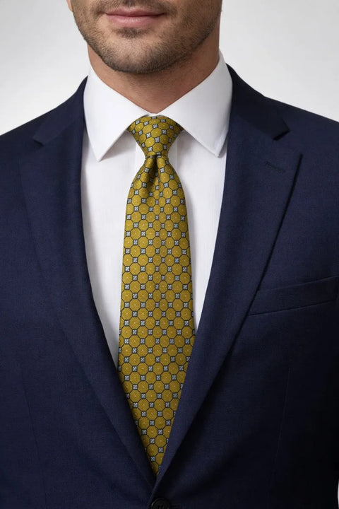 Club Room Men's Yellow Orme Geometric Classic Tie | Club Room In Lebanon