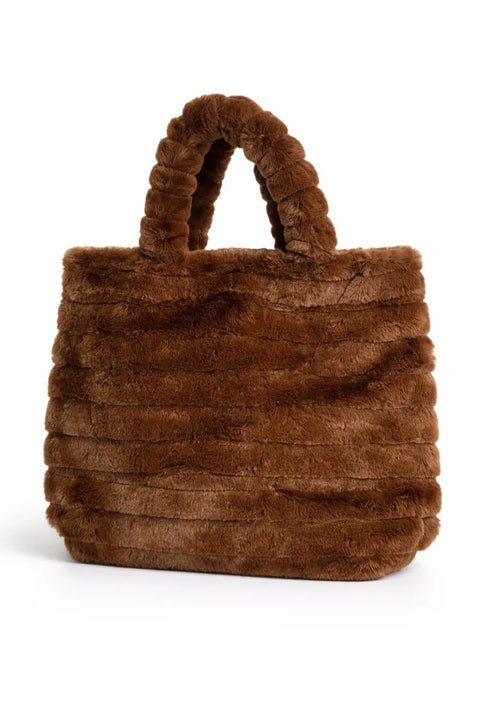 Forever 21 Women's Brown Fur HandBag| Forever 21 in Lebanon