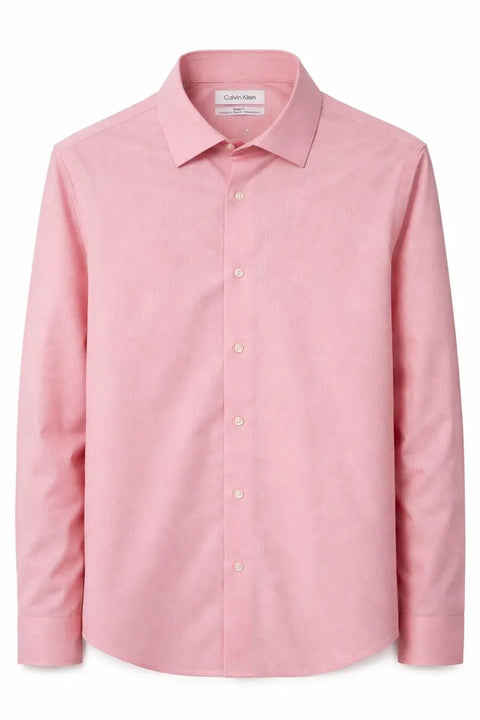 Calvin Klein Men's Pink Regular Fit Stretch Dress Shirt | Calvin Klein In Lebanon