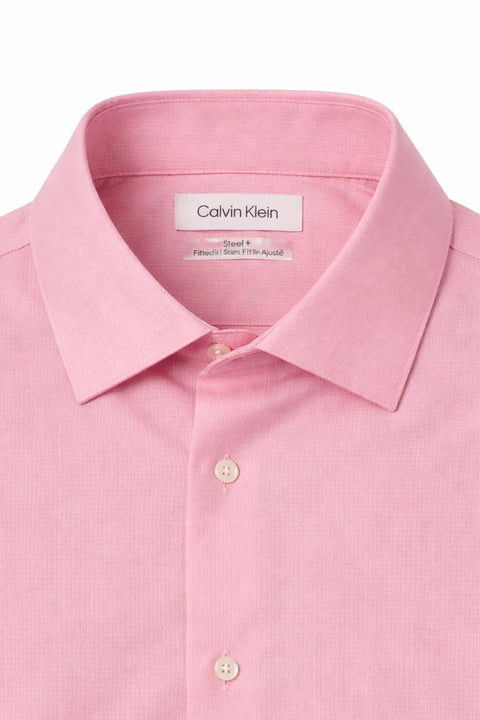 Calvin Klein Men's Pink Regular Fit Stretch Dress Shirt | Calvin Klein In Lebanon